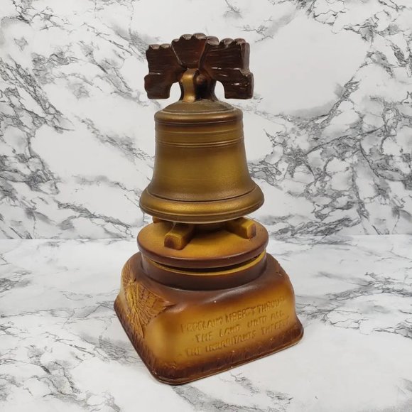 Liberty Bell Musical Porcelain God Bless America Large Vintage - Picture 2 of 7